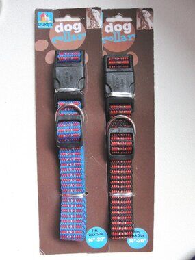 2 adjustable Dog Collars fits size 14"-20"
